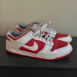 Nike White and Red Athletic Shoes